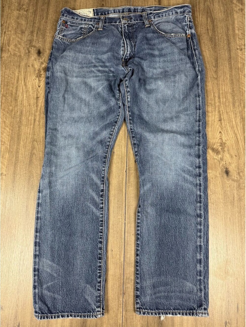 Polo Ralph Lauren Jeans Mens 35x30 Blue Denim Pants Hampton Straight